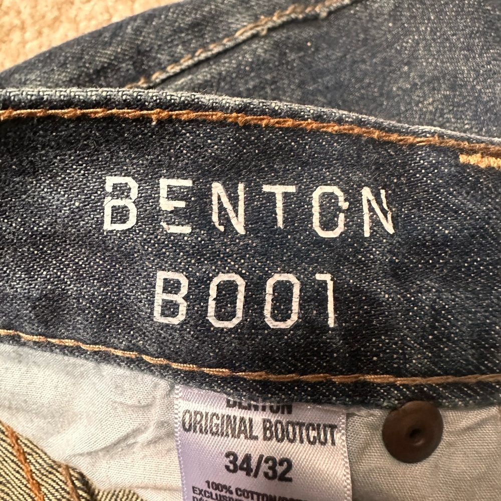 Aéropostale Bootcut Denim Jeans 34x32 Men’s Blue Distressed Vintage Fit - Picture 7 of 9